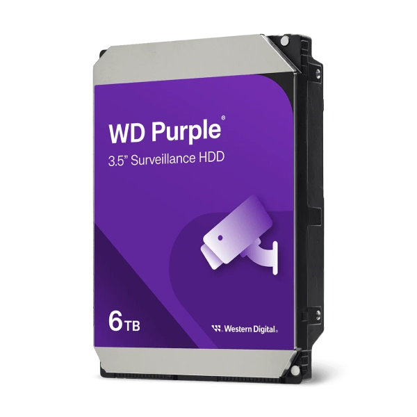 Жесткий диск WD64PURZ 6TB, SATA III, 3.5", 5400 RPM, 256MB cache, Surveillance Purple