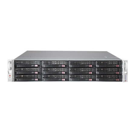 Сервер Supermicro 2U 826BE1C4-R1K23LPB, 12 LFF, 2x 1200W, MBD-X12DPL-NT6-B, 2x Xeon Gold 6330N, 8x 32GB DDR4 ECC, RAID LSI 9361-8i 2GB + Cache Vault, 2x Mini-SAS HD, 4x SSD 3.84TB, 8x HDD 8TB, ConnectX-4 LX EN, i350-T2, SFP28 25G SR, 2 радиатора, 8 корзин