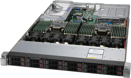 Сервер Supermicro SYS-120U-TNR, 2xSocket4189, 32xDDR4, 12x2.5 HDD HS, Redundant 2x1200 Вт 1U (SYS-120U-TNR)