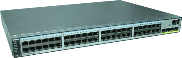 Коммутатор Huawei S5720-52P-PWR-LI-AC, 48x Gigabit Ethernet PoE+ портов, 4x 10GE SFP+ портов, AC питание