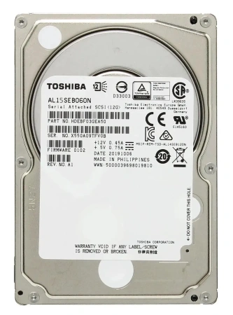 Жесткий диск Toshiba AL15SEB060N, 600 ГБ, 2.5", SAS, 10K RPM, 128 МБ кэша