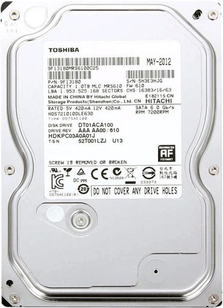 Накопители Toshiba 7200rpm