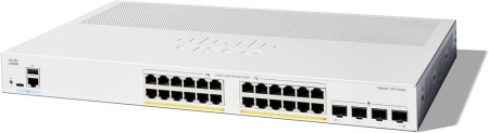 Коммутатор Cisco C1300-24P-4G, 24 порта Gigabit Ethernet, 4 SFP, PoE+
