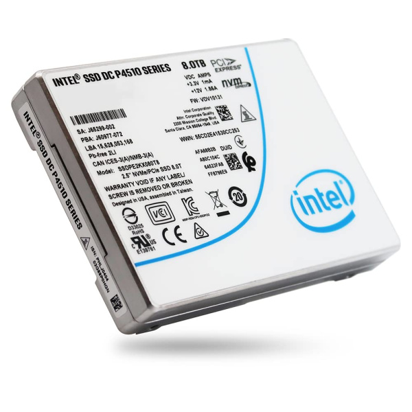 Накопитель SSD Intel SSDPE2KX080T801 P4510 8TB PCIe NVMe 3.1 x4 Накопитель SSD Intel SSDPE2KX080T801 P4510 8TB PCIe NVMe 3.1 x4