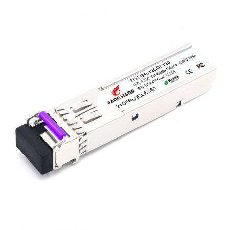 Оптический трансивер SFP WDM, 1.25G, 160 км, TX 1550 нм, RX 1490 нм, LC, DDM