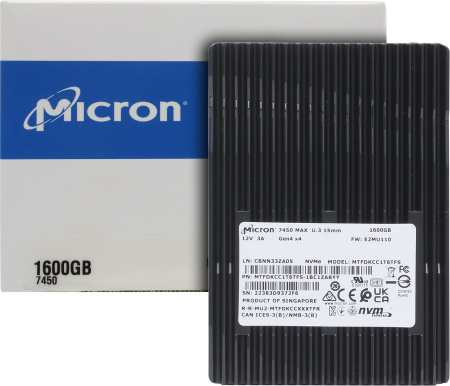 Накопитель SSD Micron 7450 MAX (MTFDKCC1T6TFS-1BC1ZABYY)