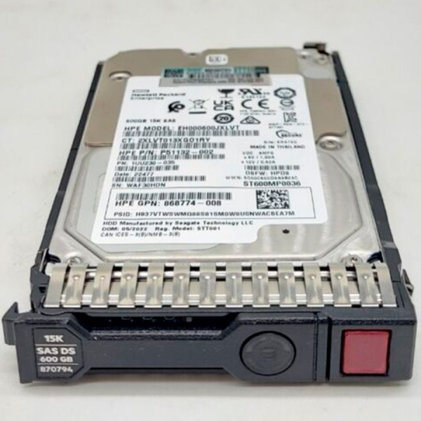 HPE 870757-B21 600GB SAS 12G 15K SFF (2.5in) SC DS Firmware HDD (Б.У.)