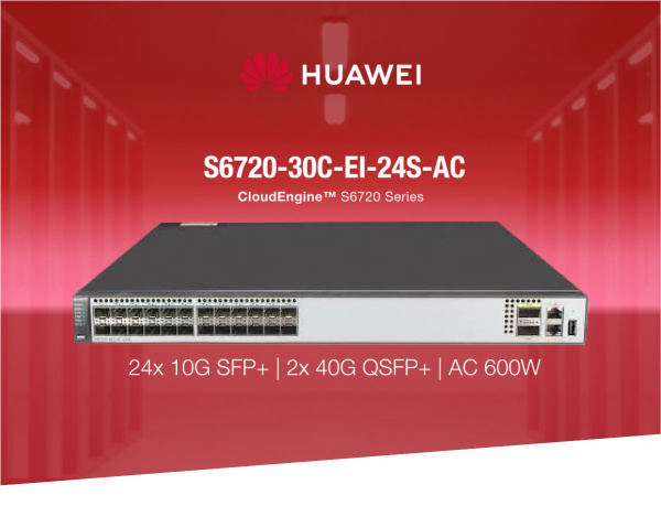Коммутатор Ethernet Huawei S6720-30C-EI-24S-AC