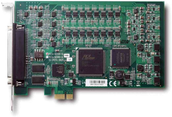 Плата выхода напряжения ADLINK PCI‑6208V‑GL, 8 каналов, 16‑бит, PCI(e) интерфейс, диапазон ±10 В, 4 DI + 4 DO TTL 