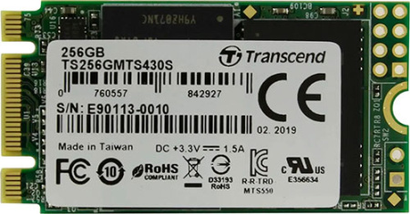 Накопитель SSD Transcend MTS430 (M.2, 256GB, модель TS256GMTS430S)