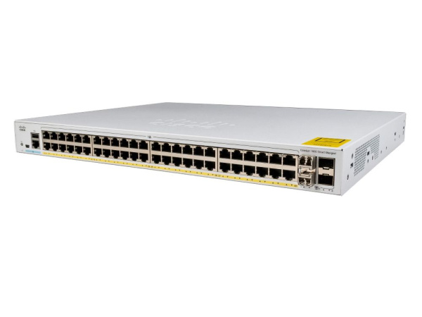 Коммутатор Cisco Catalyst C1000-48P-4X-L 48 портов PoE, 4 порта 10G SFP+