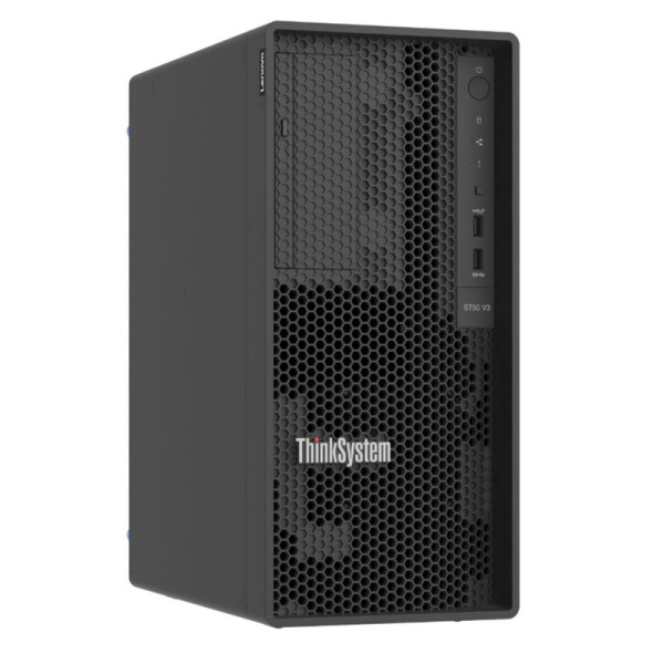 Сервер Lenovo Tower ST50 V3 E-2434/1*32G ECC D5/2*960G SATA SSD enterprise class/on-board soft RAID/300W