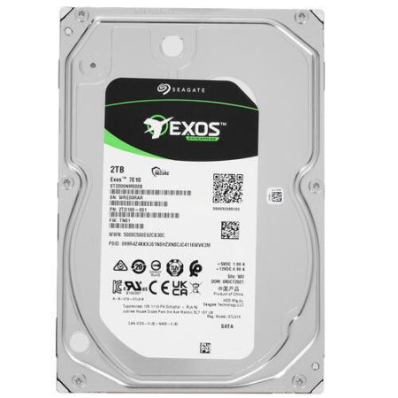 Жесткий диск Seagate Exos 7E10 ST2000NM000B, 2TB, SATA 6Gb/s, 3.5", 7200 RPM, 256MB кэш