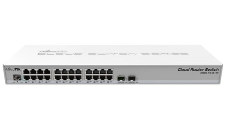 Коммутатор MikroTik CRS326-24G-2S+RM (24 порта Gigabit Ethernet, 2 порта SFP+)