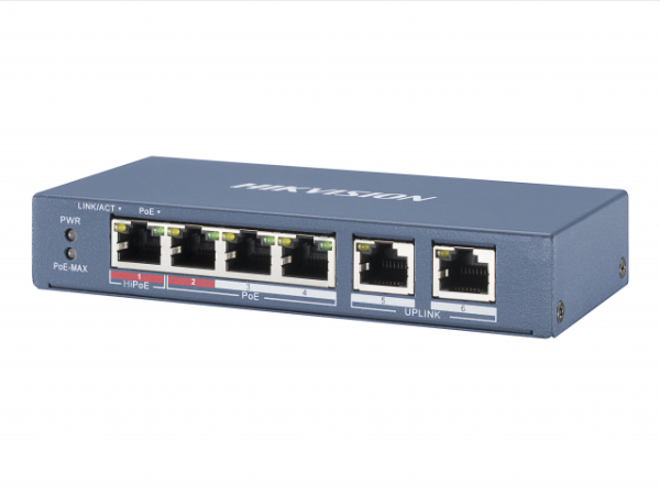Коммутатор Ethernet Hikvision DS-3E0106HP-E
