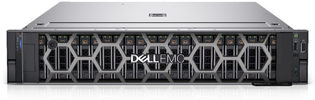 Сервер Dell PowerEdge R750xs с двумя процессорами, шасси 2.5", бэкплейн для дисков SAS/SATA и стандартной системой охлаждения