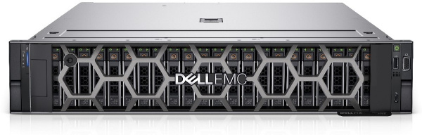 Сервер Dell PowerEdge R750xs с двумя процессорами, шасси 2.5", бэкплейн для дисков SAS/SATA и стандартной системой охлаждения