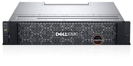 Сервер хранения данных Dell PowerVault ME5024, iSCSI 25GbE, 24 SFF, двойной контроллер 16 ГБ, без HDD, без SFP, 2 блока питания 580W, лицевая панель, направляющие, 18 SSD Dell 3.84 ТБ 2.5" ME5 SAS RI 24 Гбит/с, 8 трансиверов Dell SFP+ SFP28 для ME5