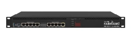 Маршрутизатор MikroTik RB3011UIAS-RM (1000M, 10 портов, 1 порт SFP)