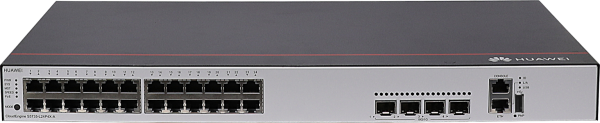 Коммутатор Huawei S5735-L24P4X-A, 24 порта 10/100/1000 PoE+, 4 порта Gigabit SFP+