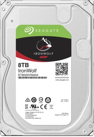 Жесткий диск Seagate IronWolf NAS ST8000VN004 (8TB, SATA3, 7200 RPM, 256MB Cache)