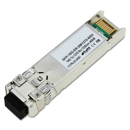 Оптический трансивер Huawei SFP-10G-ER-SM1270-BIDI, 10GBASE-BX, SFP+, 1270nm-TX/1330nm-RX, 40 км, LC, поддержка DDM