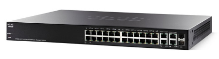 Коммутатор Cisco SF300-24PP-K9, 24 порта PoE, управляемый, Fast Ethernet