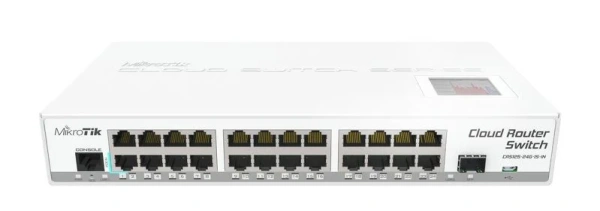 Коммутатор MikroTik CRS125-24G-1S-IN, 24 порта 10/100/1000 Мбит/с RJ45, 1 порт SFP 1,25 Гбит/с, управляемый, уровень L3, пассивное охлаждение