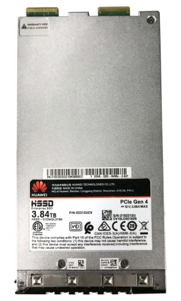 Жесткий диск Huawei 02352SGG, 3.84 ТБ, SSD, NVMe, Palm Disk Unit (7") Жесткий диск Huawei 02352SGG, 3.84 ТБ, SSD, NVMe, Palm Disk Unit (7")
