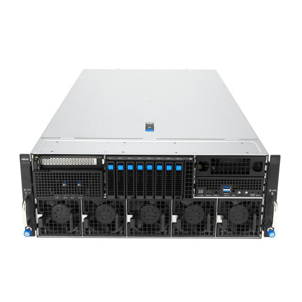 ASUS ESC8000A-E13P, блоки питания 3+1 с резервированием 3200 Вт Процессоры: 2 x AMD EPYC™ 9534 (64 ядра, 2.45 ГГц) Оперативная память: 24 x 64 ГБ ECC, DDR5 4800 Накопители M.2: 2 x Samsung PM9A3 M.2 22110 (Не поддерживают U.3) Накопители U.2: 6 x Samsung 